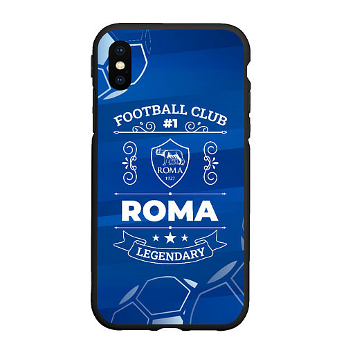 Чехол iPhone XS Max матовый Roma FC 1 / 3D-Черный – фото 1