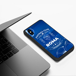 Чехол iPhone XS Max матовый Roma FC 1, цвет: 3D-черный — фото 2