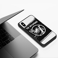 Чехол iPhone XS Max матовый The Offspring КОТ Краска, цвет: 3D-черный — фото 2