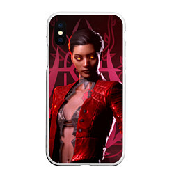 Чехол iPhone XS Max матовый Vampire: The Masquerade - Bloodhunt Кровавая Вальк, цвет: 3D-белый