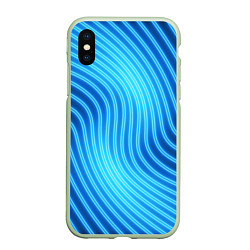 Чехол iPhone XS Max матовый Abstraction neon lines