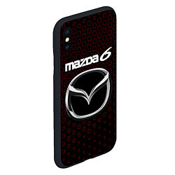 Чехол iPhone XS Max матовый MAZDA 6 - Соты, цвет: 3D-черный — фото 2