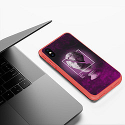 Чехол iPhone XS Max матовый Vaporwave Statue You Blew My Mind, цвет: 3D-красный — фото 2