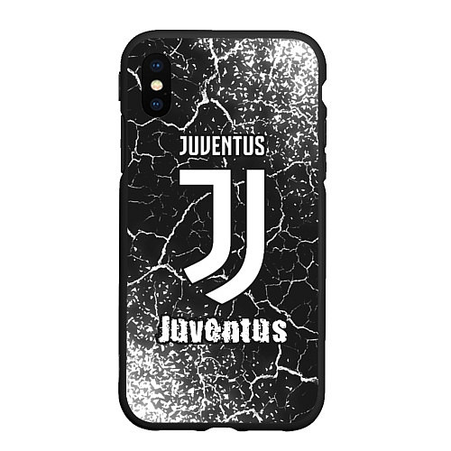 Чехол iPhone XS Max матовый ЮВЕНТУС Juventus - Арт / 3D-Черный – фото 1