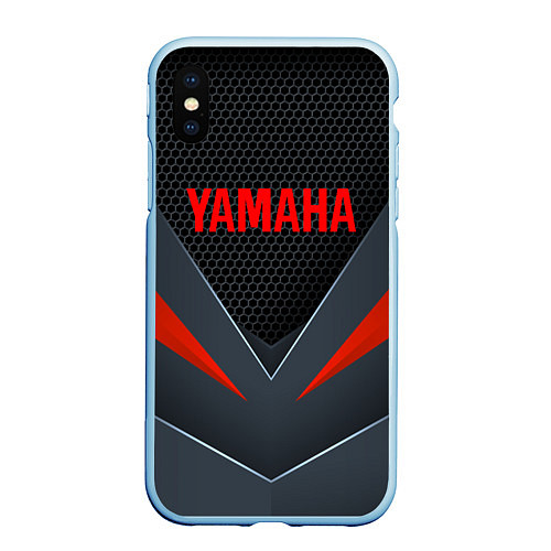 Чехол iPhone XS Max матовый YAMAHA ТЕХНОЛОГИЧЕСКАЯ БРОНЯ / 3D-Голубой – фото 1