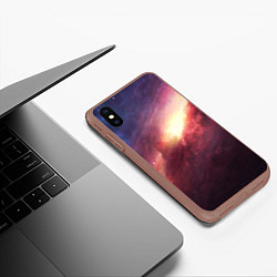 Чехол iPhone XS Max матовый Рождение звезды, цвет: 3D-коричневый — фото 2