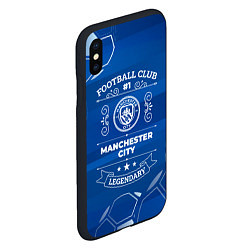 Чехол iPhone XS Max матовый Manchester City FC 1, цвет: 3D-черный — фото 2