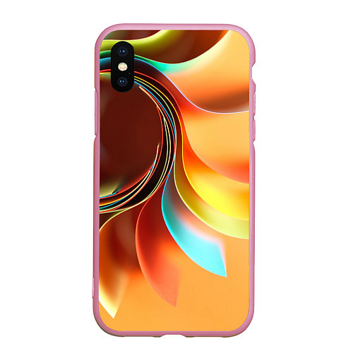 Чехол iPhone XS Max матовый Солнце из бумаги / 3D-Розовый – фото 1