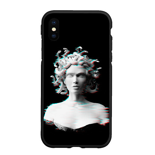 Чехол iPhone XS Max матовый Горгона медуза medusa gorgon / 3D-Черный – фото 1