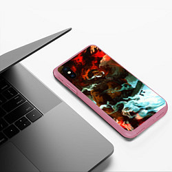 Чехол iPhone XS Max матовый BERSERK В ПЕПЛЕ, цвет: 3D-малиновый — фото 2