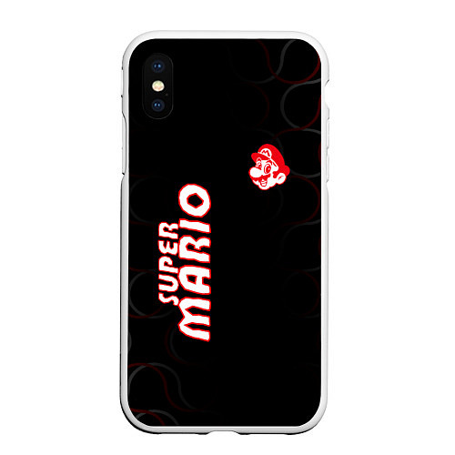 Чехол iPhone XS Max матовый Super mario супер Марио / 3D-Белый – фото 1