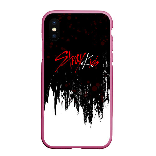 Чехол iPhone XS Max матовый Stray kids - changbin / 3D-Малиновый – фото 1