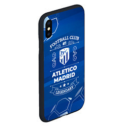 Чехол iPhone XS Max матовый Atletico Madrid FC 1, цвет: 3D-черный — фото 2