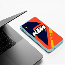 Чехол iPhone XS Max матовый KTM VINTAGE SPORTWEAR, цвет: 3D-мятный — фото 2