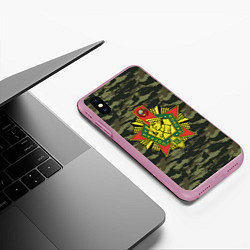 Чехол iPhone XS Max матовый КГБ СССР USSR, цвет: 3D-розовый — фото 2