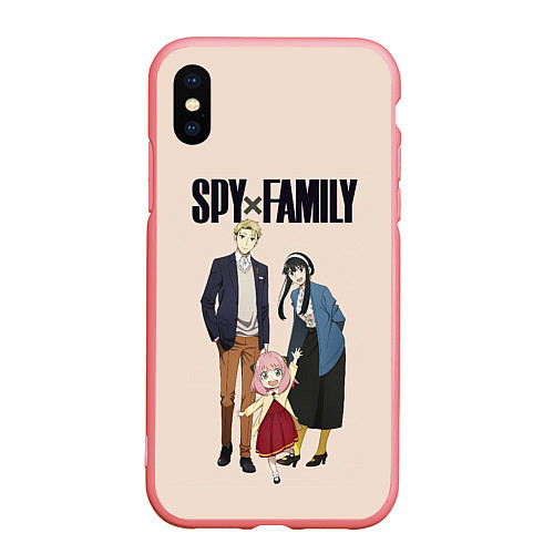 Чехол iPhone XS Max матовый Spy x Family Семья шпиона / 3D-Баблгам – фото 1