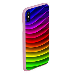 Чехол iPhone XS Max матовый Color line neon pattern Abstraction Summer 2023, цвет: 3D-розовый — фото 2