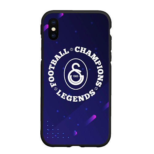 Чехол iPhone XS Max матовый Galatasaray Легенды Чемпионы / 3D-Черный – фото 1