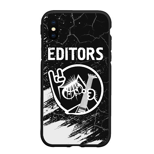 Чехол iPhone XS Max матовый Editors КОТ Краска / 3D-Черный – фото 1