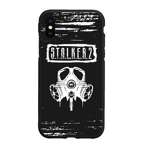 Чехол iPhone XS Max матовый STALKER 2 Брызги / 3D-Черный – фото 1