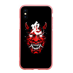 Чехол iPhone XS Max матовый Red Evil Oni, цвет: 3D-баблгам