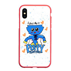 Чехол iPhone XS Max матовый POPPY PLAYTIME - KISSY MISSY КИССИ МИССИ, цвет: 3D-красный