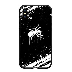 Чехол iPhone XS Max матовый The prodigy - паук, цвет: 3D-черный
