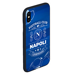 Чехол iPhone XS Max матовый Napoli FC 1, цвет: 3D-черный — фото 2