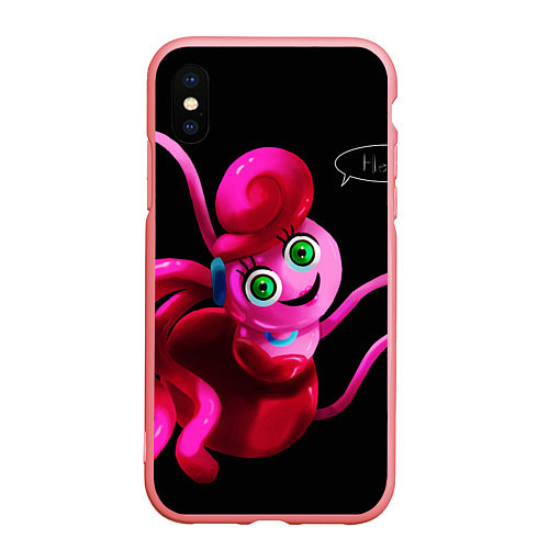 Чехол iPhone XS Max матовый POPPY PLAYTIME - Mommy long legs Мама длинные ноги / 3D-Баблгам – фото 1