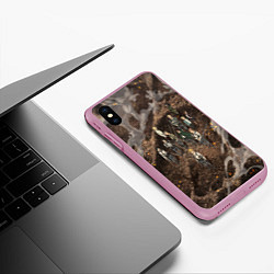 Чехол iPhone XS Max матовый Атака Титанов финал часть 3, цвет: 3D-розовый — фото 2