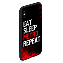 Чехол iPhone XS Max матовый Eat Sleep Metro Repeat Арт, цвет: 3D-черный — фото 2