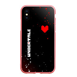 Чехол iPhone XS Max матовый Undertale брызги красок, цвет: 3D-баблгам