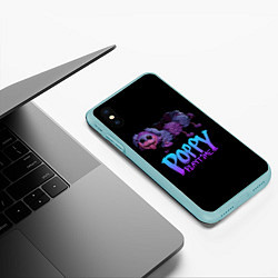 Чехол iPhone XS Max матовый POPPY PLAYTIME PJ Pug-a-Pillar, цвет: 3D-мятный — фото 2
