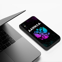 Чехол iPhone XS Max матовый Данила Россия, цвет: 3D-черный — фото 2