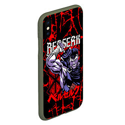 Чехол iPhone XS Max матовый БЕРСЕРК BERSERK GUTS, цвет: 3D-темно-зеленый — фото 2