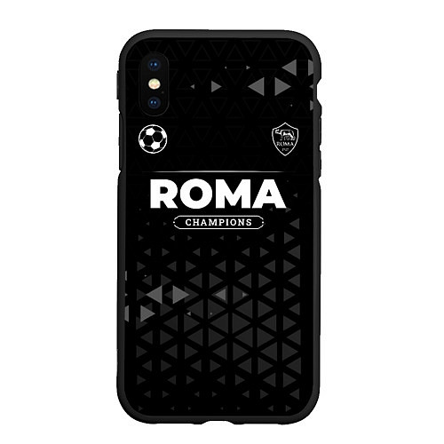 Чехол iPhone XS Max матовый Roma Форма Champions / 3D-Черный – фото 1