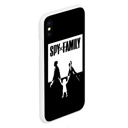 Чехол iPhone XS Max матовый Spy x Family: Семья шпиона черно-белая, цвет: 3D-белый — фото 2