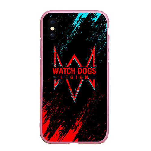 Чехол iPhone XS Max матовый Watch Dogs 2 watch dogs: legion / 3D-Розовый – фото 1