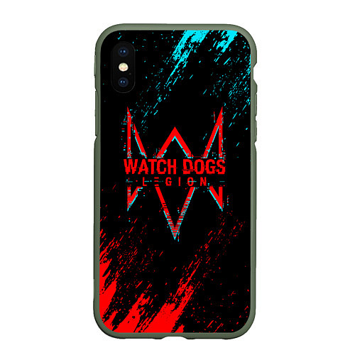Чехол iPhone XS Max матовый Watch Dogs 2 watch dogs: legion / 3D-Темно-зеленый – фото 1