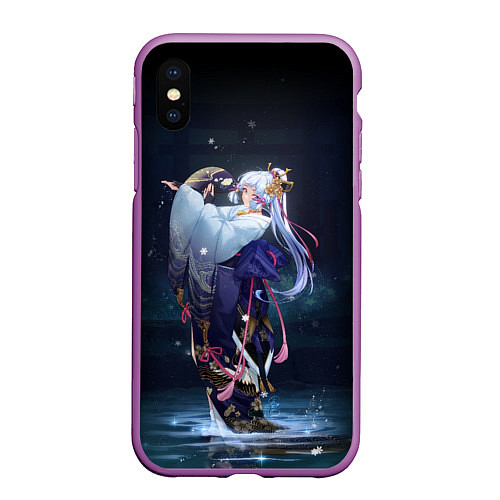 Чехол iPhone XS Max матовый АЯКА-AYAKA ТАНЕЦ / 3D-Фиолетовый – фото 1