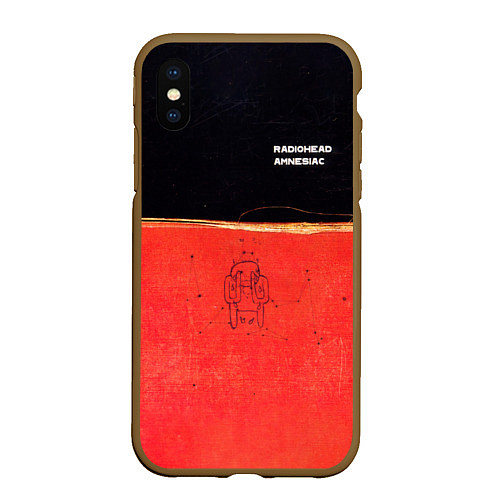 Чехол iPhone XS Max матовый Radiohead - Amnesiac / 3D-Коричневый – фото 1