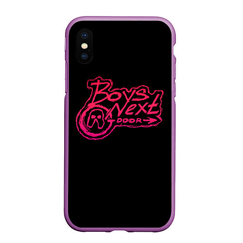 Чехол iPhone XS Max матовый BOYS NEXT DOOR / 3D-Фиолетовый – фото 1