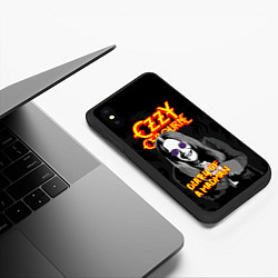 Чехол iPhone XS Max матовый OZZY OSBOURNE ОЗЗИ ОСБОРН, цвет: 3D-черный — фото 2