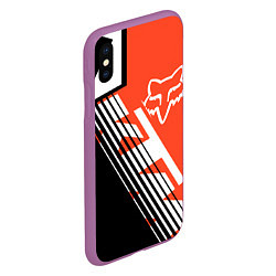 Чехол iPhone XS Max матовый FOX X KTM Сollaboration, цвет: 3D-фиолетовый — фото 2