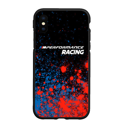 Чехол iPhone XS Max матовый БМВ Racing - Краска / 3D-Черный – фото 1