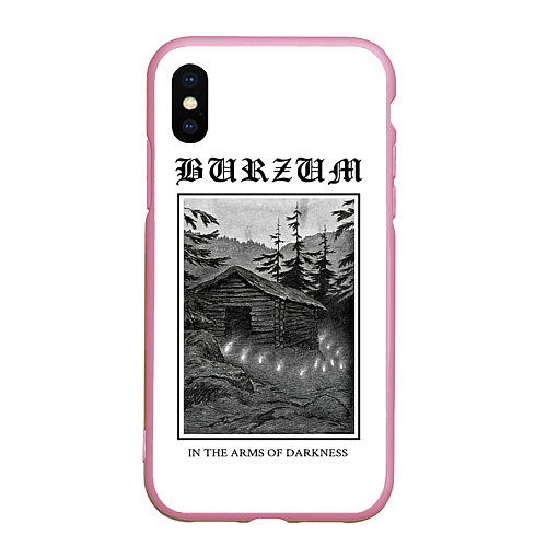 Чехол iPhone XS Max матовый In the arms of darkness - Burzum / 3D-Розовый – фото 1