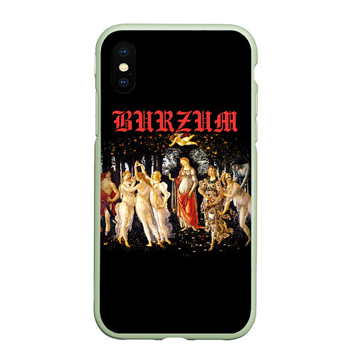 Чехол iPhone XS Max матовый Burzum - Mythic Dawn / 3D-Салатовый – фото 1