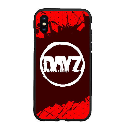 Чехол iPhone XS Max матовый DAYZ - Краска / 3D-Черный – фото 1