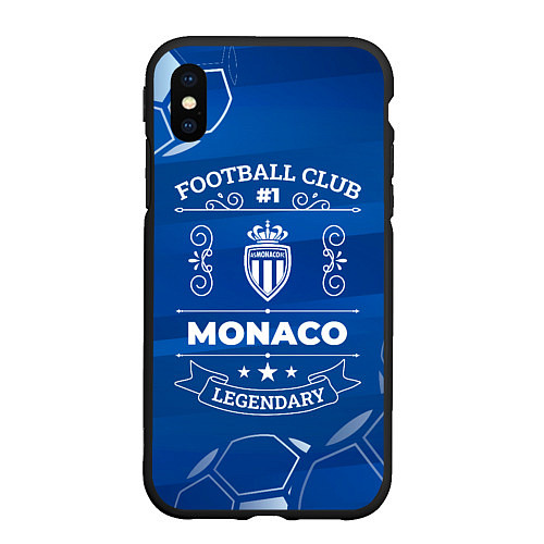 Чехол iPhone XS Max матовый Monaco Football Club Number 1 / 3D-Черный – фото 1