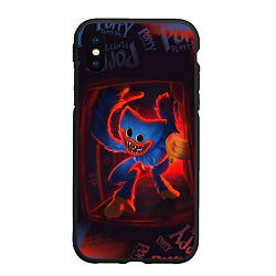 Чехол iPhone XS Max матовый HuggyWuggy PP, цвет: 3D-черный